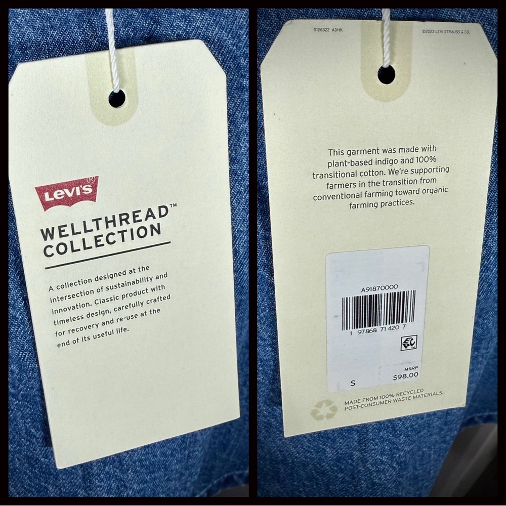 SOLd NWT LEVI'S® WELLTHREAD® WOMEN'S BUD TEE Size Small - Picture 7 of 11